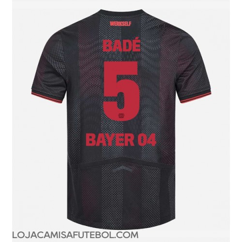 Camisa de Futebol Bayer Leverkusen Loic Bade #5 Equipamento Principal 2025-26 Manga Curta